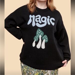 Earthbound Trading Magic Mushroom Sweater Black Xl